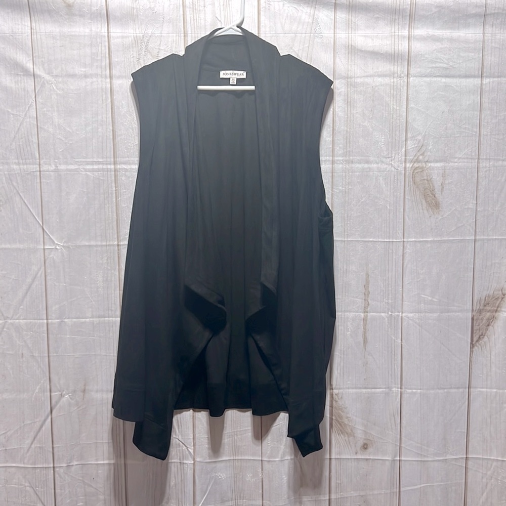 Black Vest with asymmetrical front.